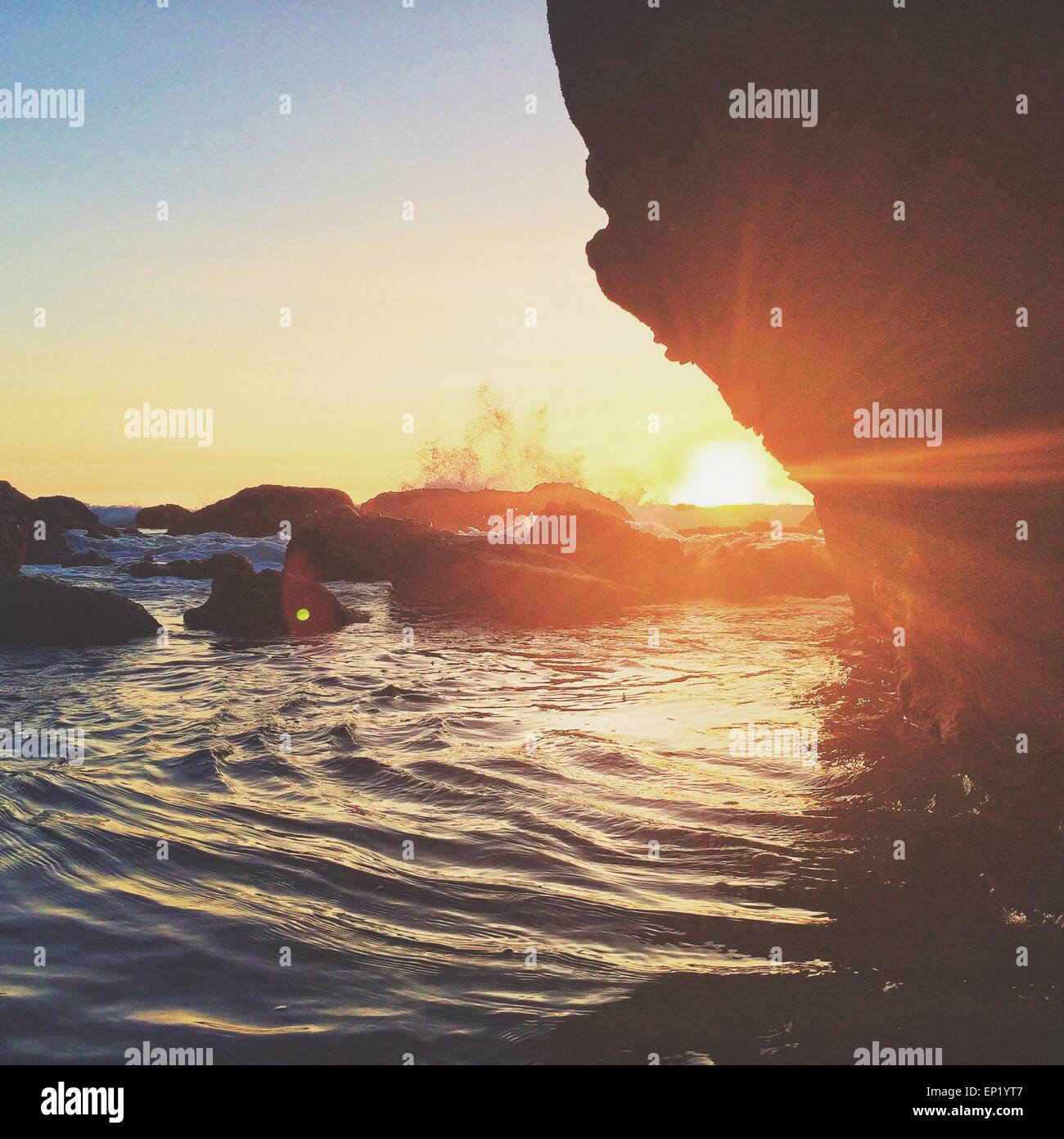 Felsen am Strand, Dana Point, Kalifornien, USA Stockfoto