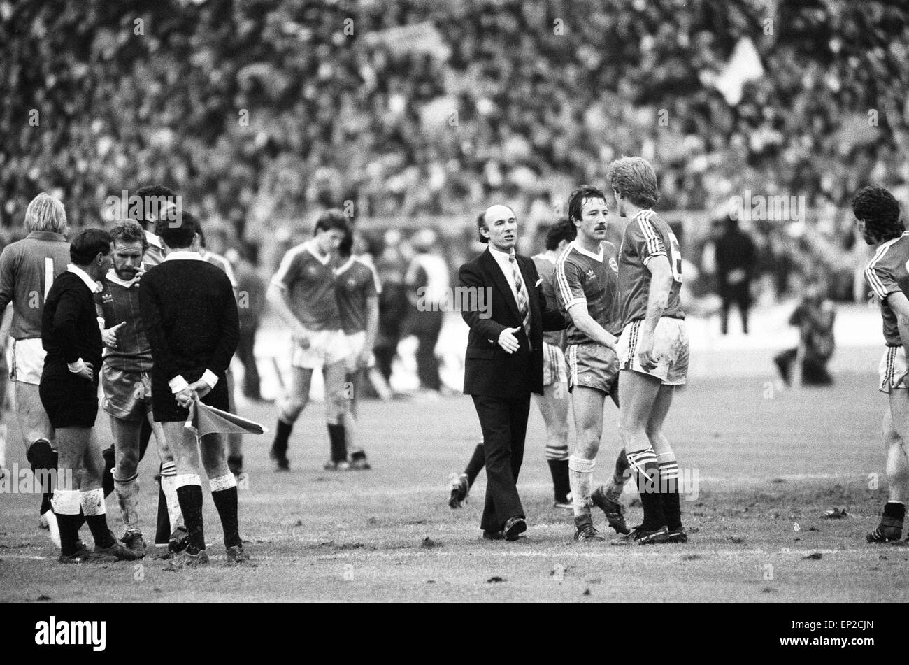 Brighton & Hove Albion V Manchester United FA Cup-Finale im Wembley-Stadion, Samstag, 21. Mai 1983. Endstand: Brighton & Hove Albion 2-2 Manchester United AET Stockfoto