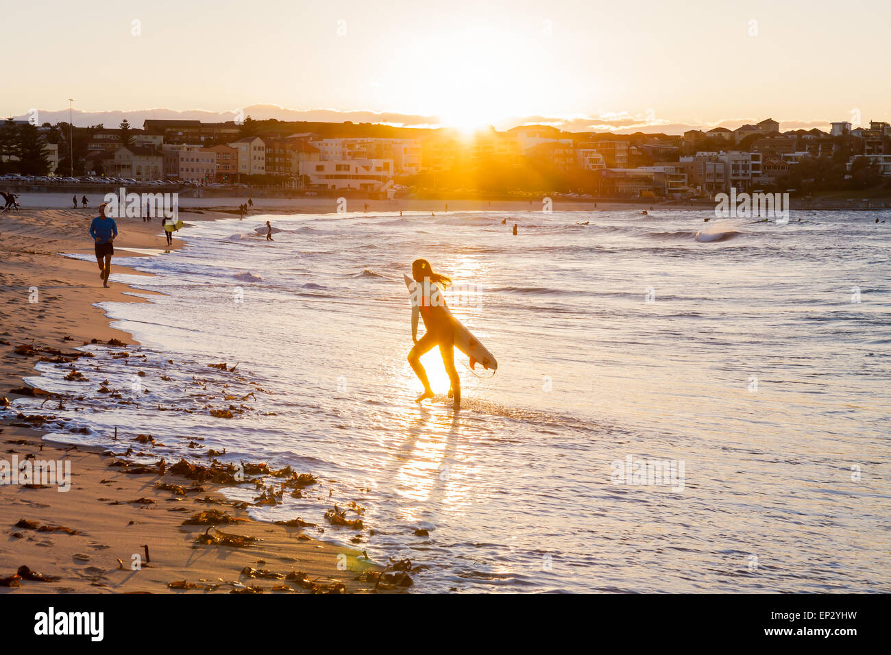 Herbst Sonnenaufgang am Bondi Beach, 13. Mai 2015. Stockfoto