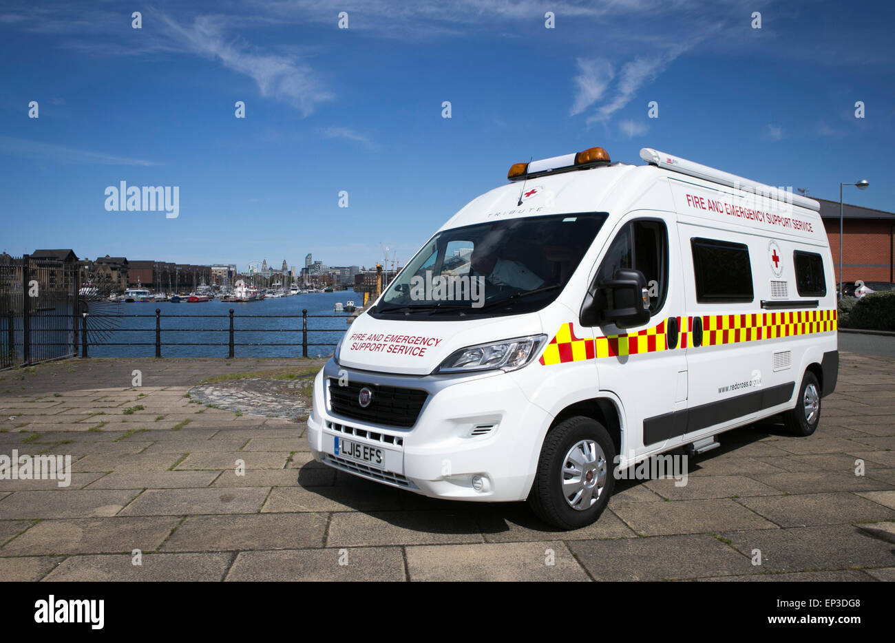 Britische Rote Kreuz Notfallmaßnahmen Neufahrzeug in Liverpool. Stockfoto