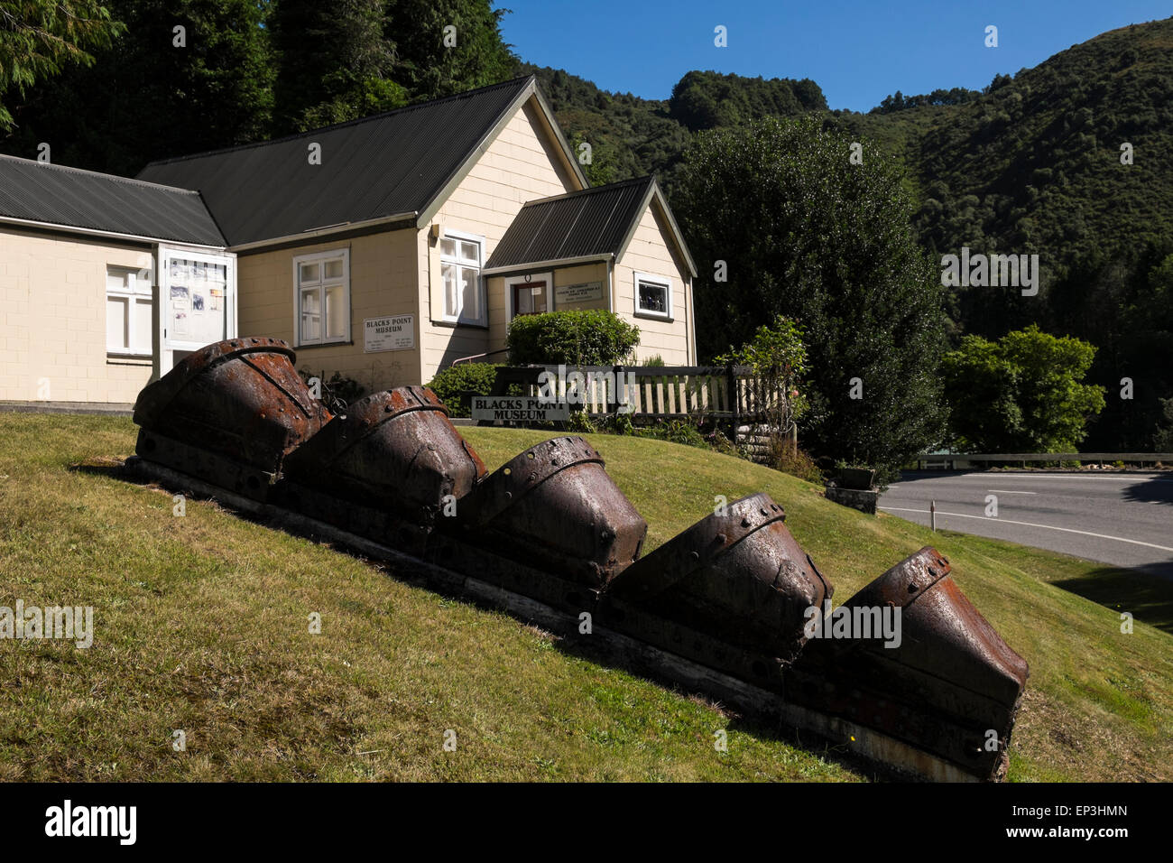 Schwarzen Punkt Museum in Reefton, Neuseeland. Stockfoto