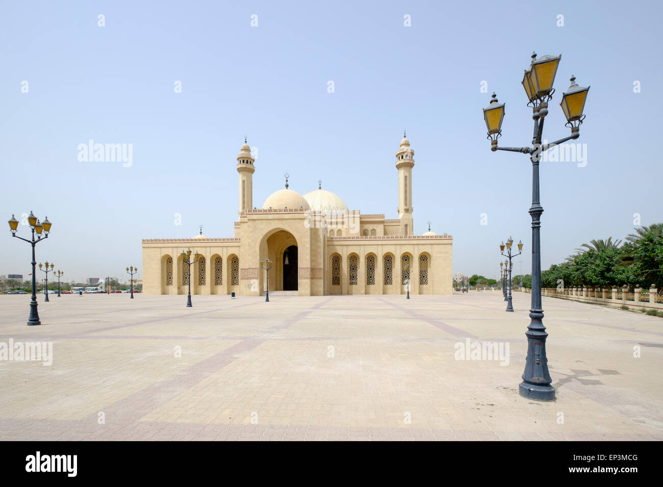 Außenansicht des Al Fateh Moschee im Königreich Bahrain Stockfoto