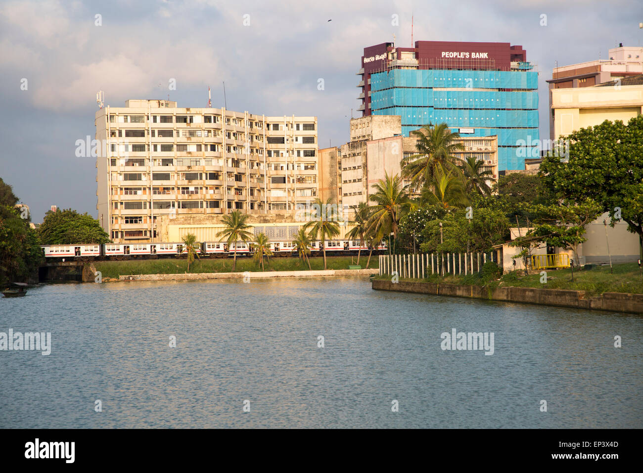 Waterfront Bau Projekt zentrale Colombo, Sri Lanka, Asien Stockfoto