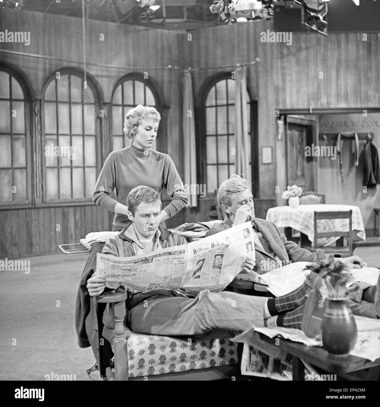 Blick Zurück Im Zorn, Fernsehspiel, Deutschland 1958, Regie: John Olden, Monia: Werner Bruhns, Horst Frank, Hilde Mikulicz Stockfoto