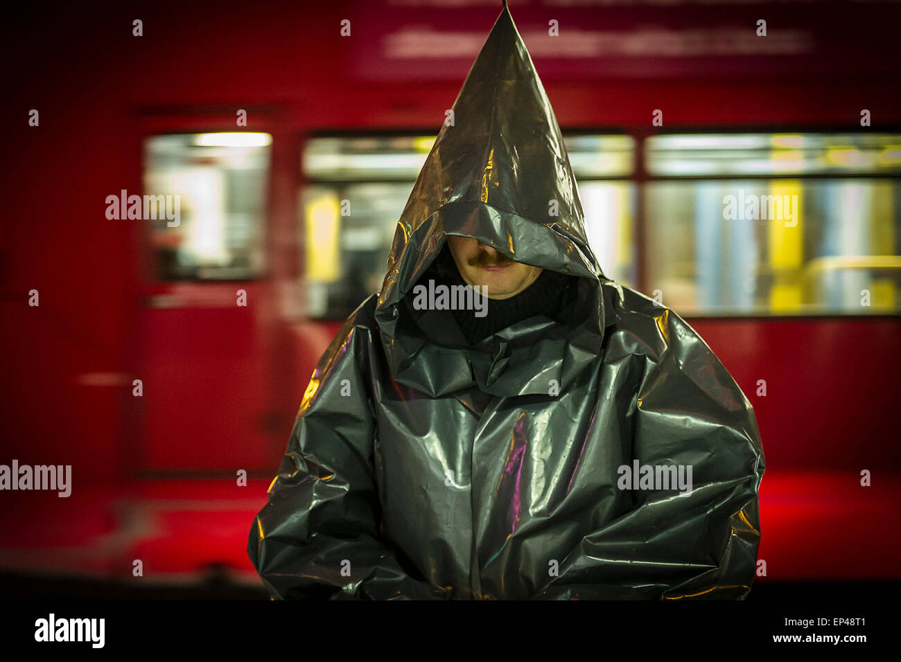 Eine Straße Theater-Darsteller in Rotherhithe, London. Stockfoto