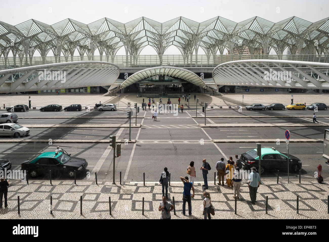 Gare Oriente Metro Station in den Parque Das Nacoes, Lissabon, Portugal. Stockfoto