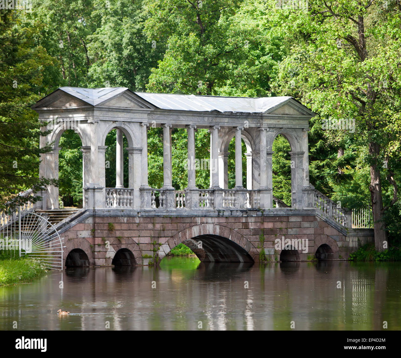 Marmor (Palladio) Brücke oder sibirischen Marmor Galerie. Catherine Park. Puschkin. Petersburg Stockfoto