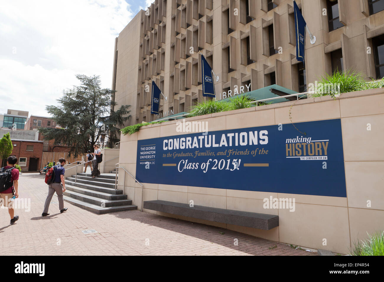 Herzlichen Glückwunsch abonnieren dem Abschluss Klasse 2015, George Washington University - Washington, DC USA Stockfoto