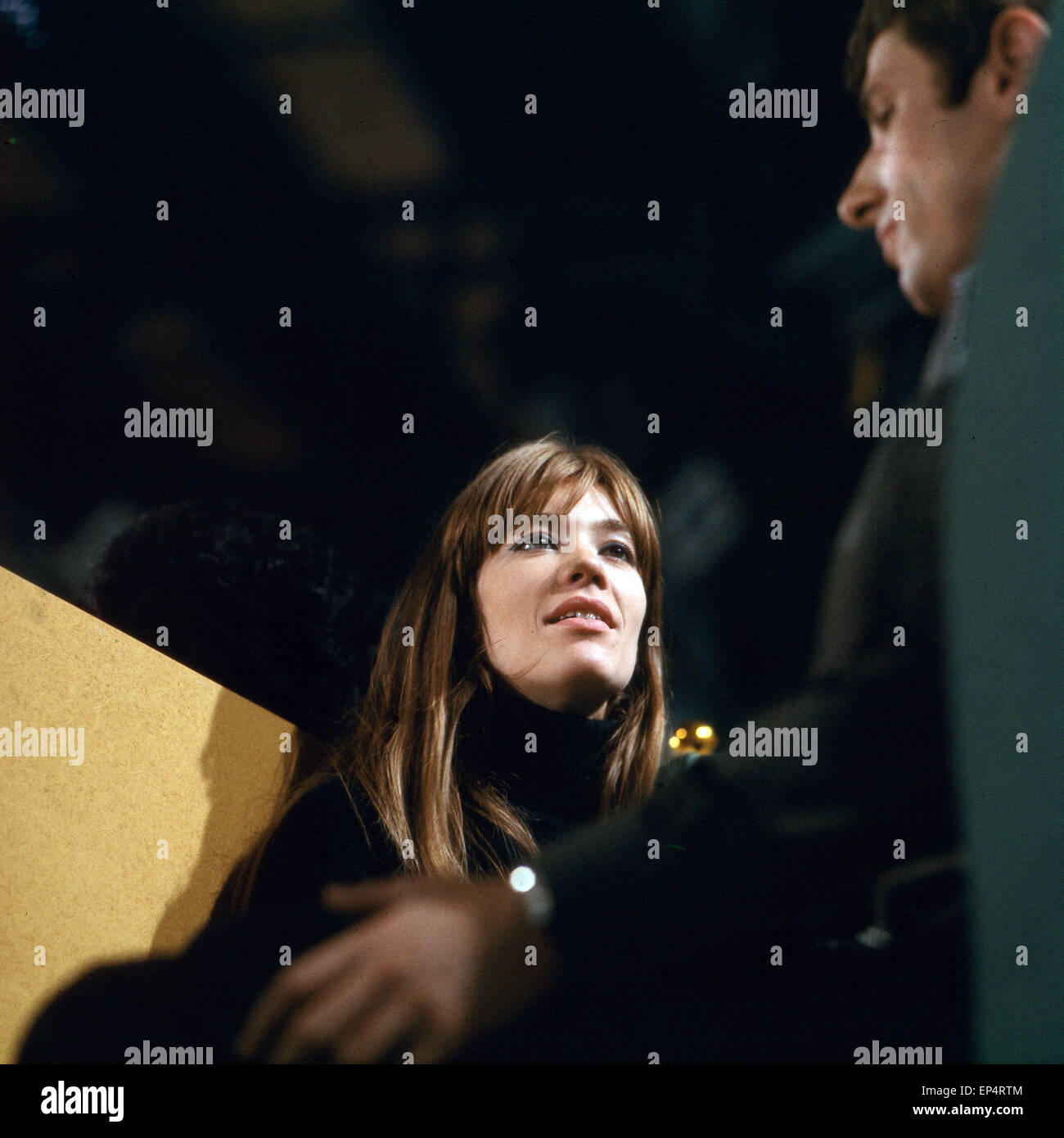 Französische Sängerin Francoise Hardy, Deutschland 1970er Jahre. Französische Sängerin Francoise Hardy, Deutschland 1970. Stockfoto