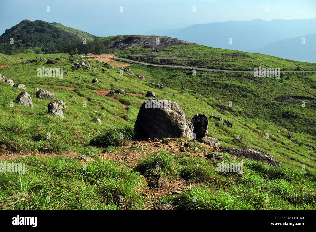 Hill & rock Stockfoto