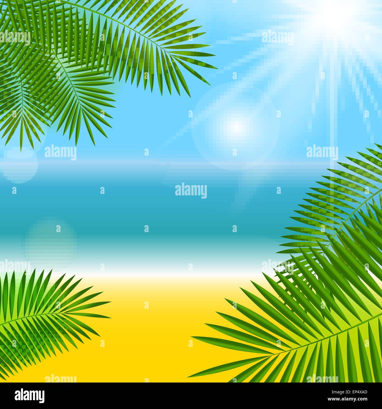 Sommer natürlichen Hintergrund Vektor-Illustration Stock Vektor