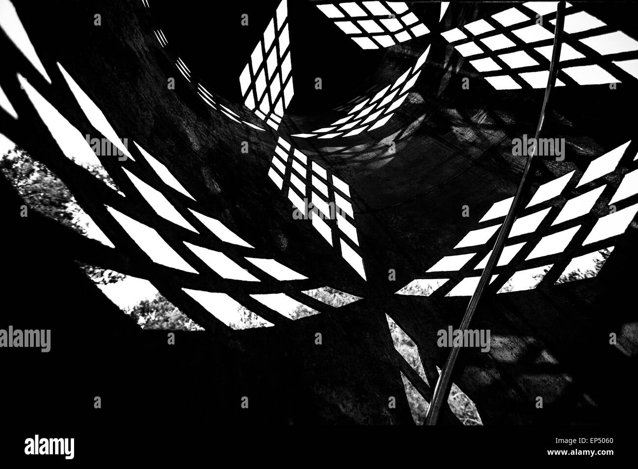 schwarze und weiße geometrischen Hintergrund Stockfoto