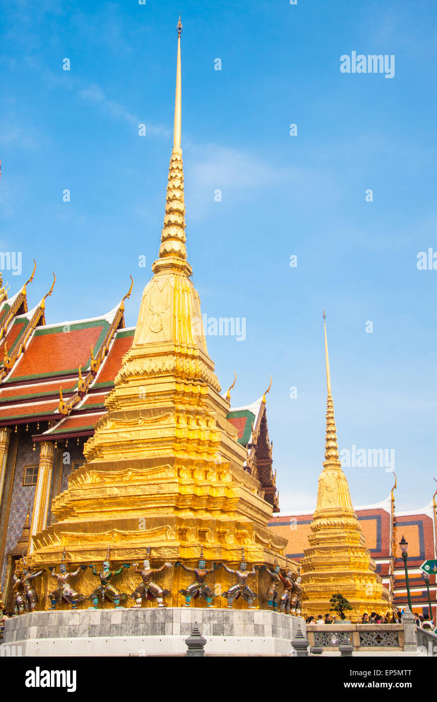 Wat Phra Kaeo Tempel, Bangkok, Thailand. Stockfoto