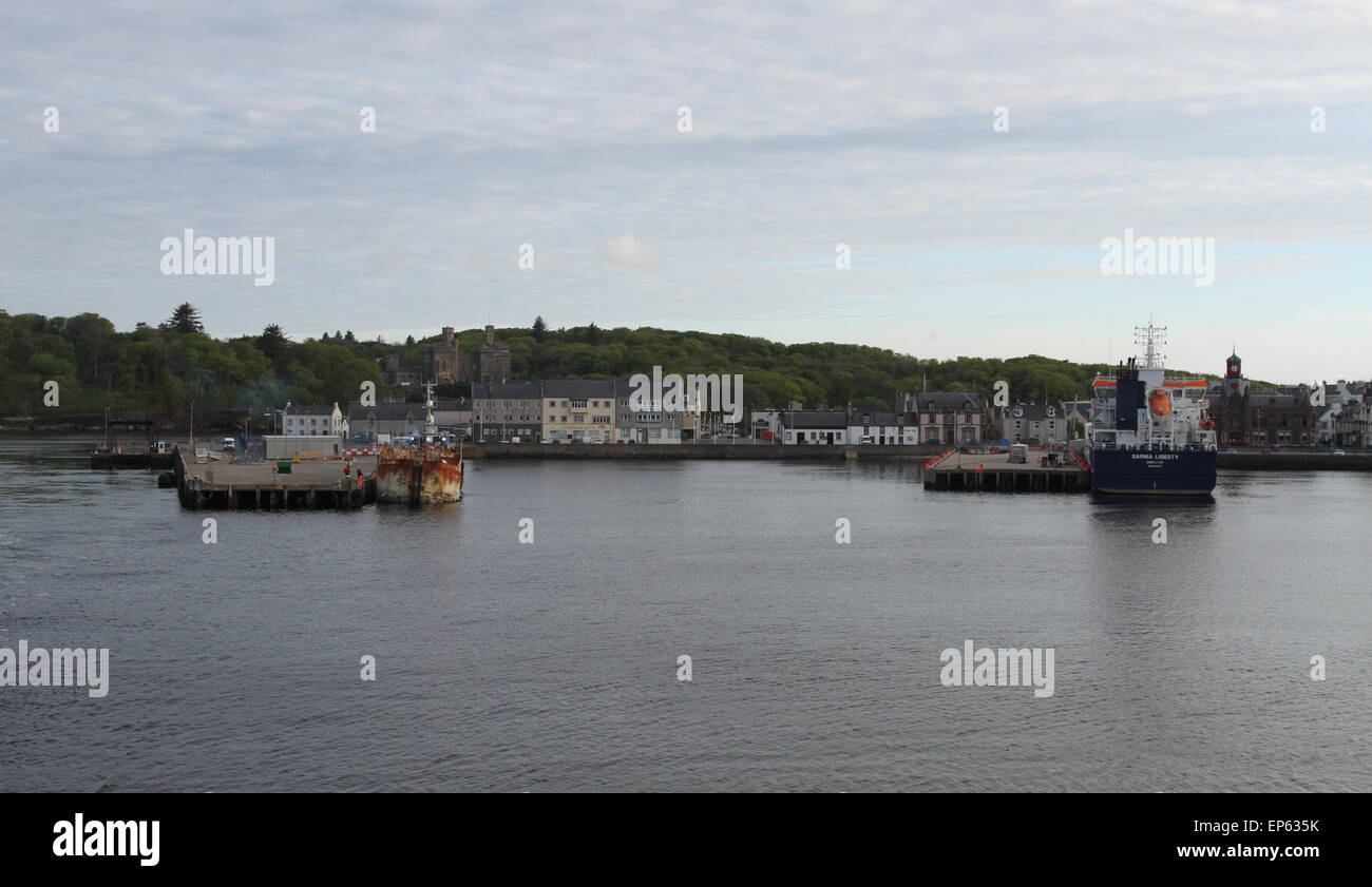 Stornoway waterfront Isle of Lewis in Schottland Mai 2014 Stockfoto