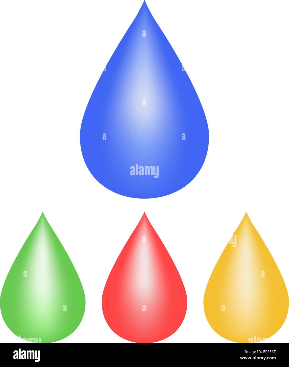 Bunte Tropfen. Vektor-Illustration. Stock Vektor