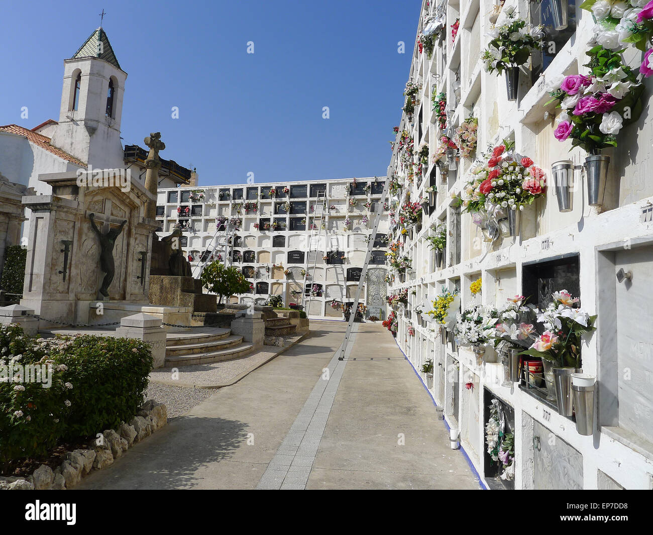 Friedhof von San Sebastià in Sitges, Katalonien, Spanien Stockfoto