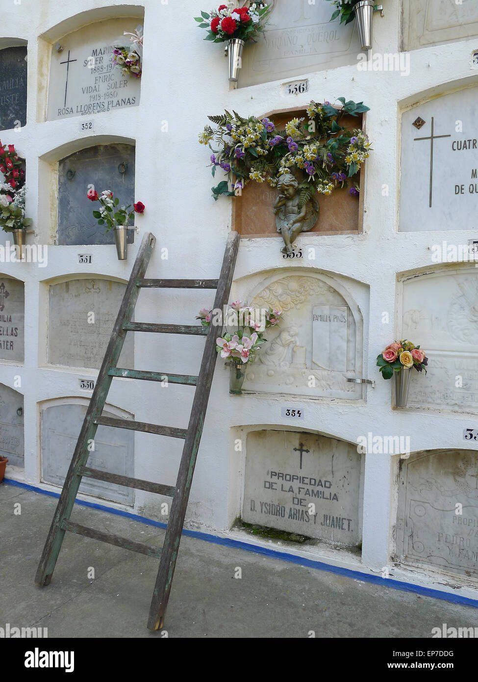 Friedhof von San Sebastià in Sitges, Katalonien, Spanien Stockfoto