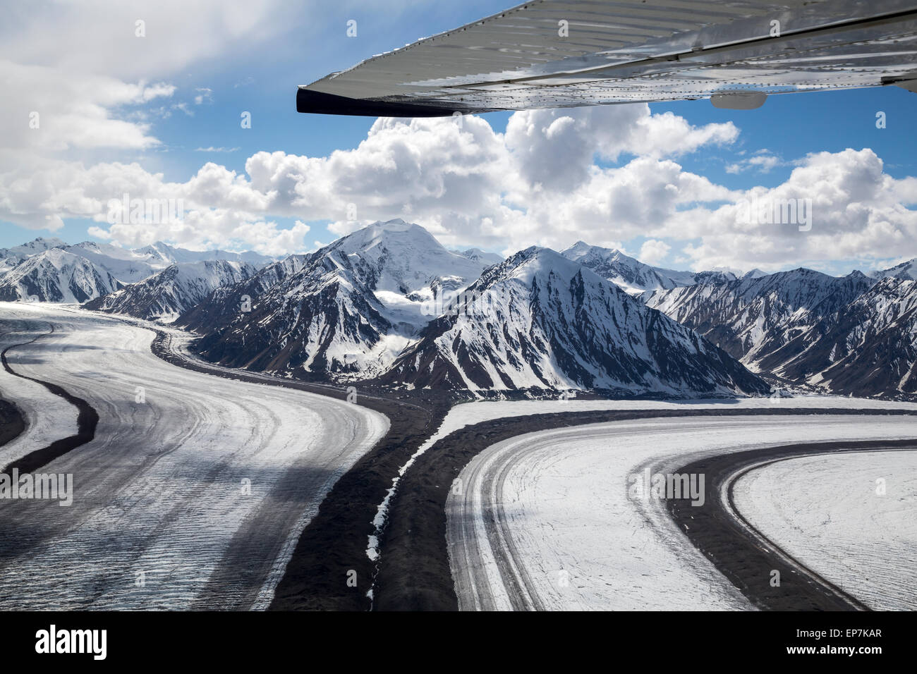 Rundflug über die Gletscher des Kluane National Park, Yukon Territory Kanada Stockfoto Rundflug über die Gletscher des Kluane National Park, Yukon Territory Kanada Stockfoto