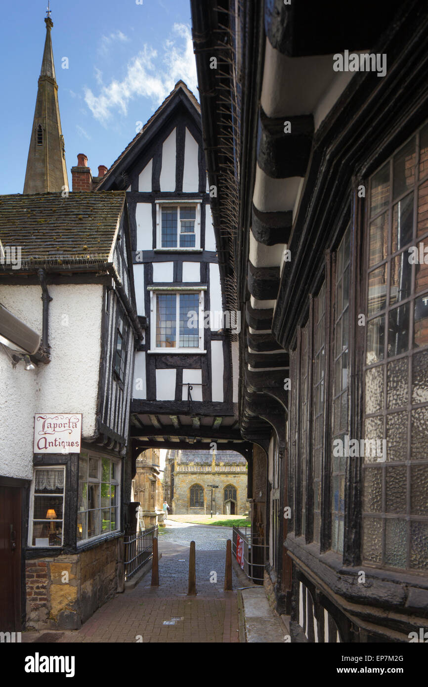 Eine Seitenstraße in Evesham, Worcestershire, England, UK Stockfoto