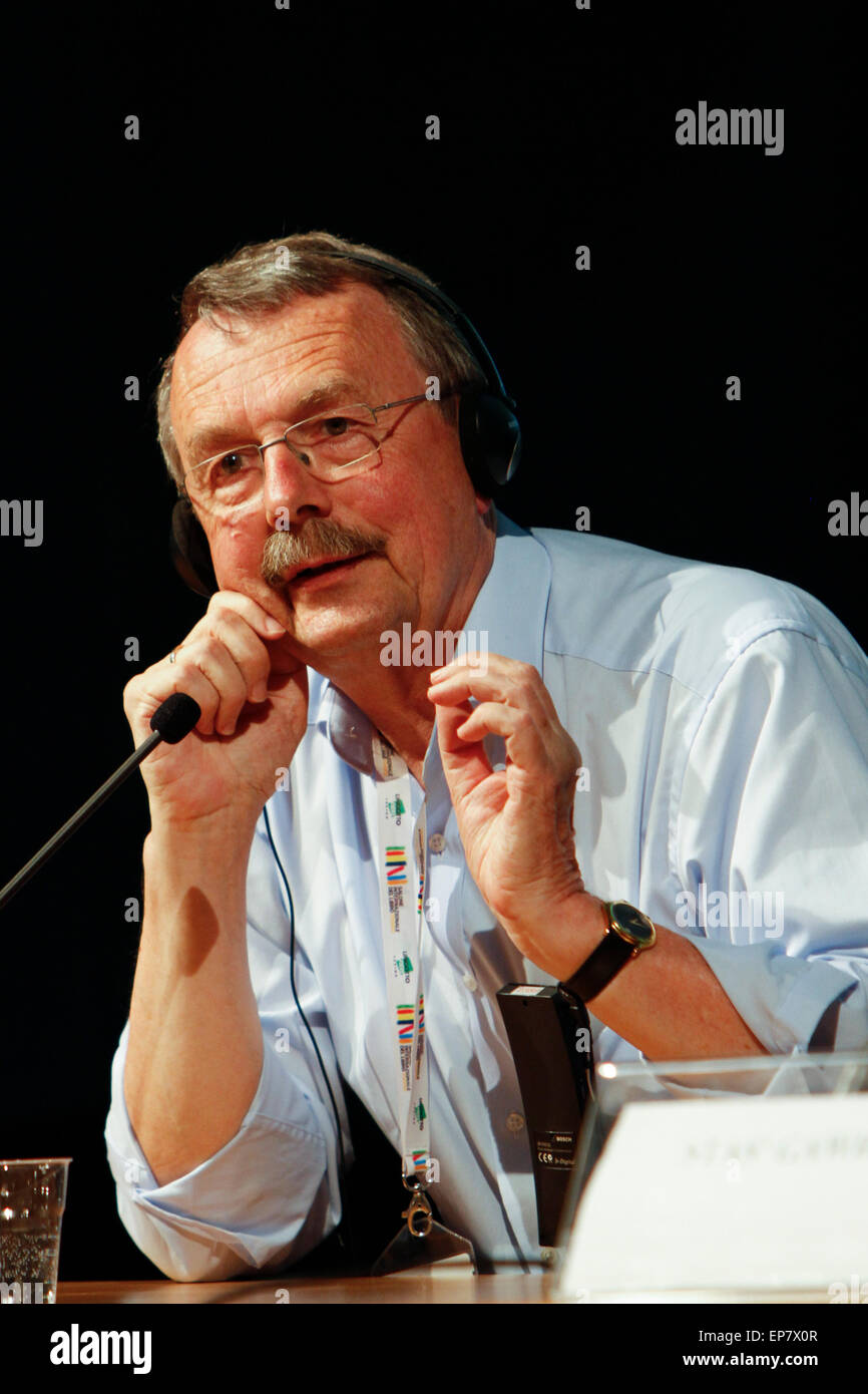 Turin, Italien, 14. Mai 2015. Deutscher Soziologe Wolfgang Streeck ist Gast der Buchmesse Turin. Stockfoto