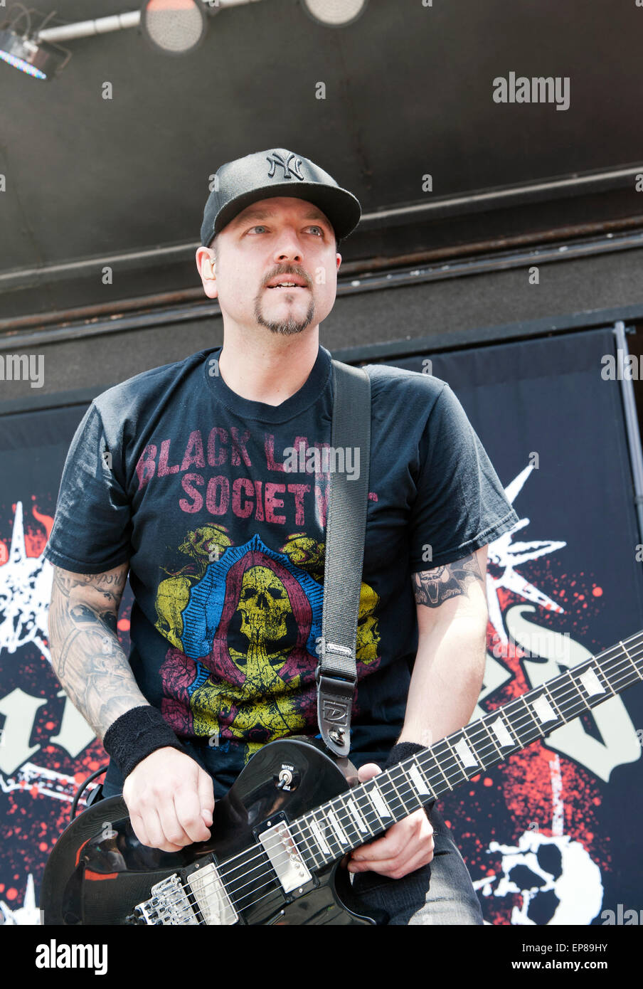 Heavy Metal Rock Band hasse Rasse auf der Bühne an der 2015 Monster Energy Carolina Rebellion. Stockfoto