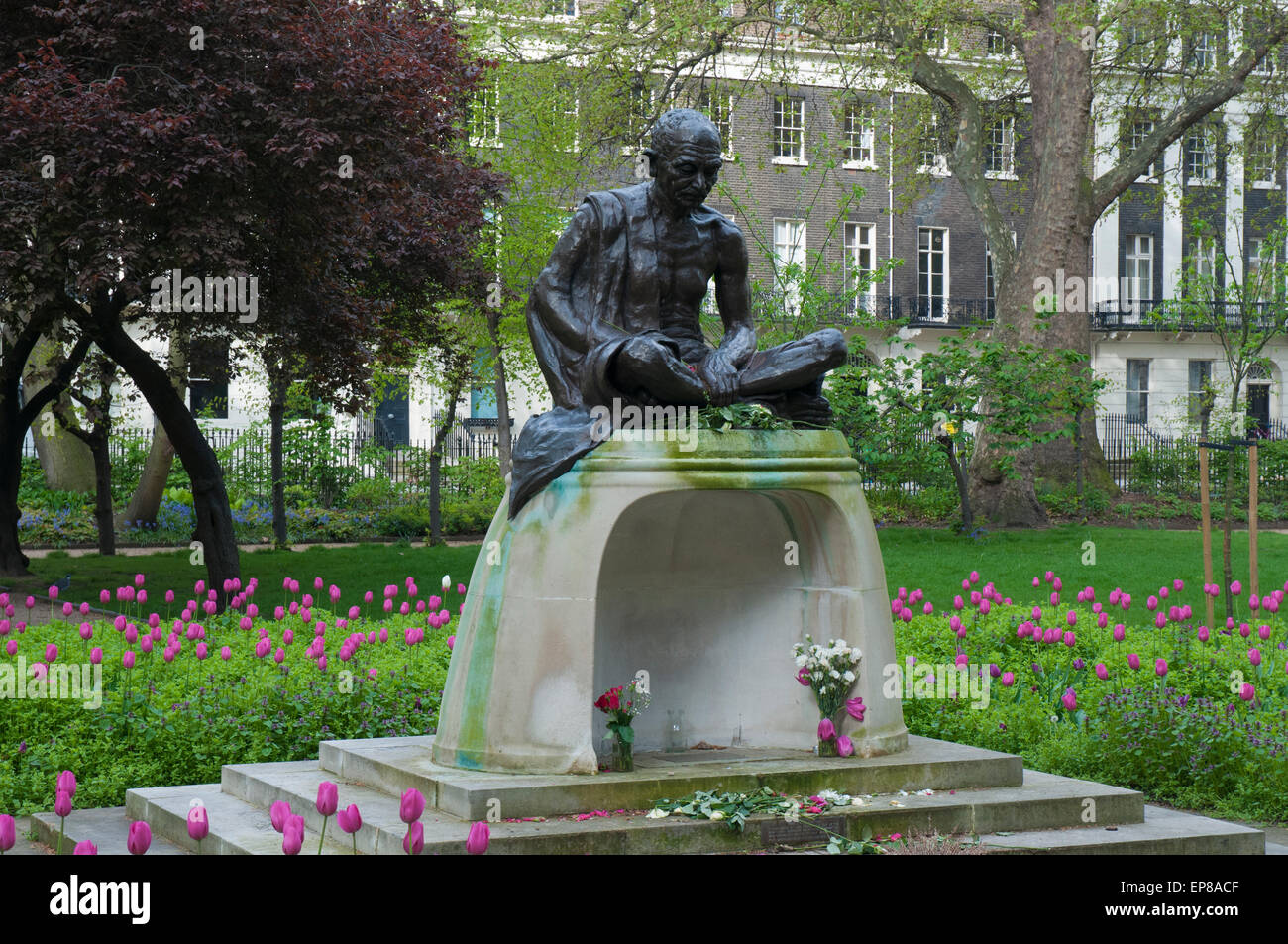 Mahatma Gandhi-Statue am Tavistock Square in London Stockfoto
