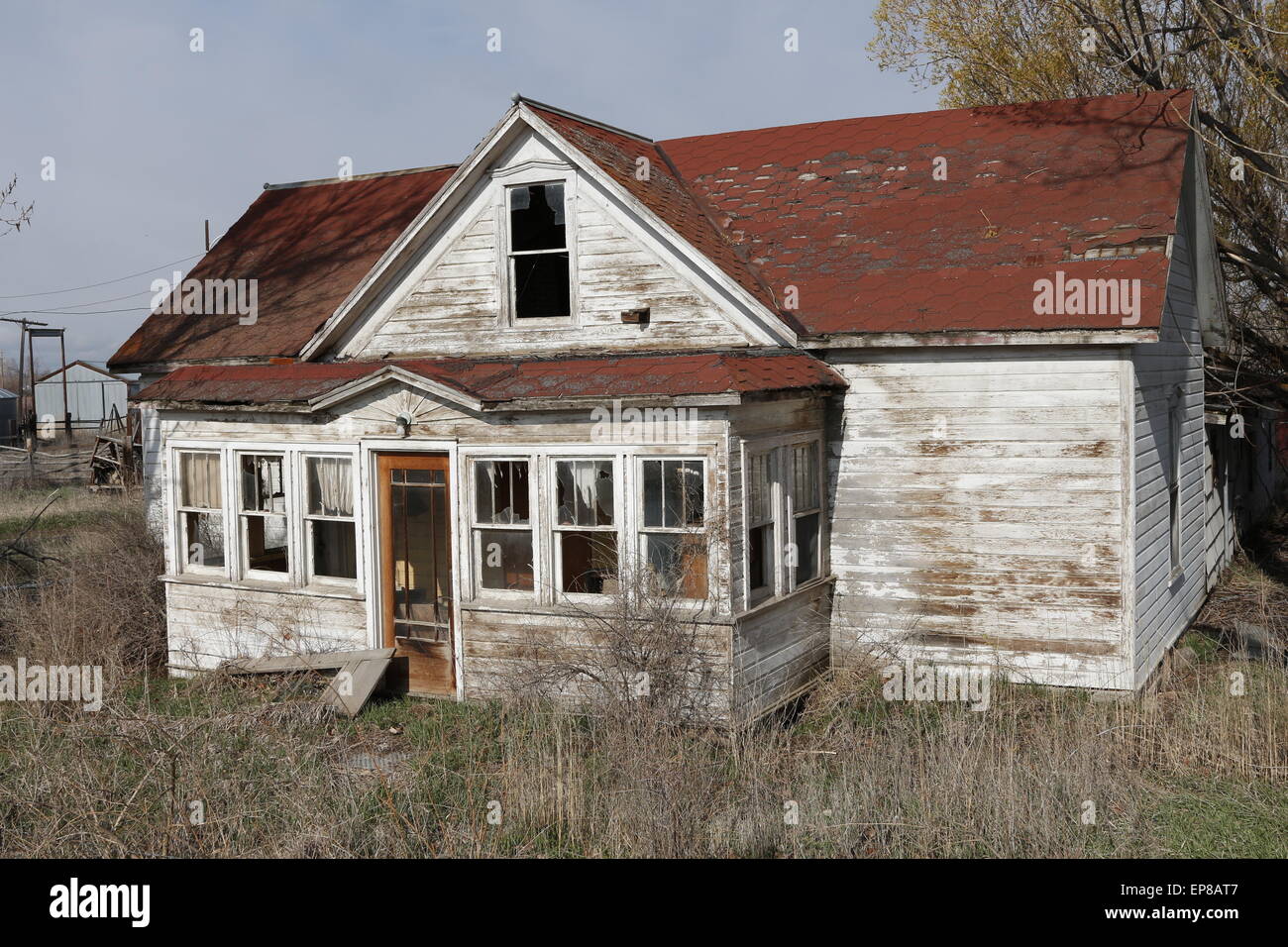 Verlassenes Haus, Baggs, Wyoming Stockfoto