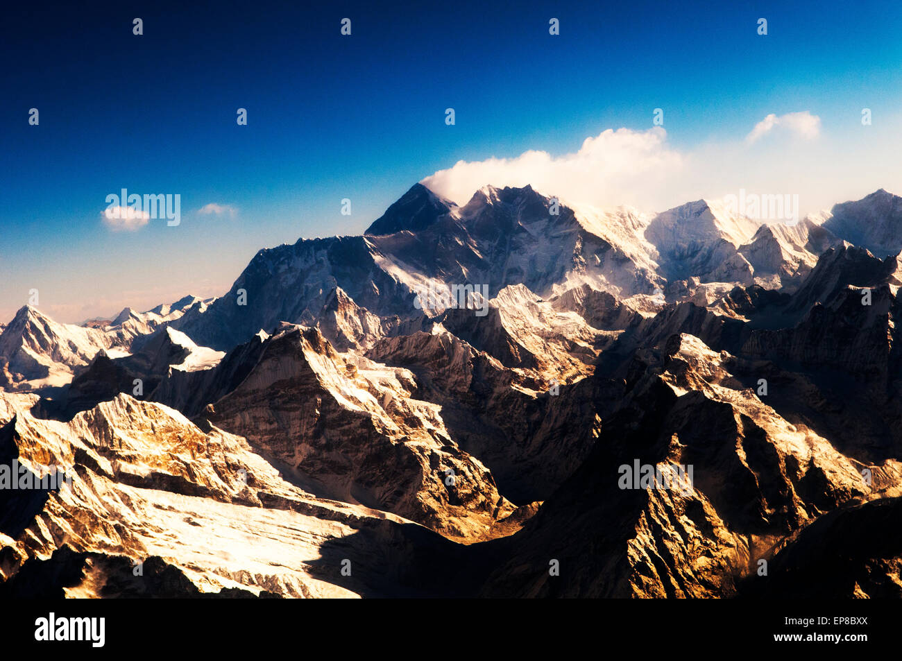 Luftaufnahmen des Himalaya in Zentral-Nepal. Stockfoto