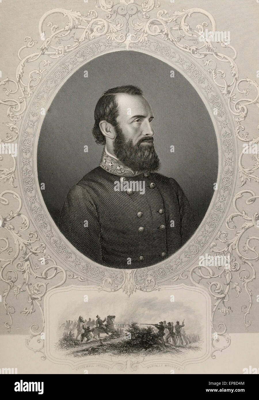 General Thomas J "Stonewall" Jackson, Konföderierte Staaten von Amerika Stockfoto