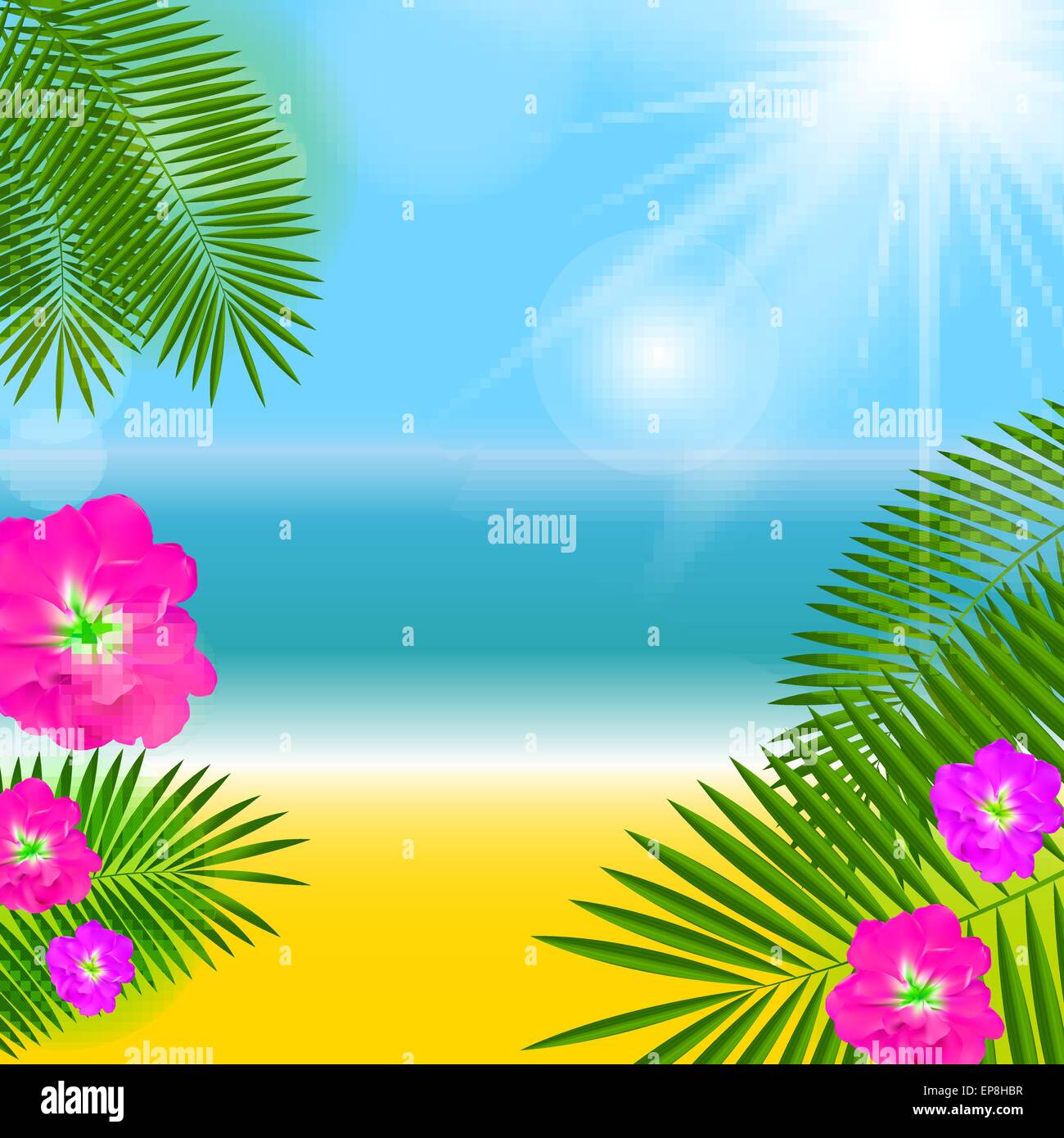 Sommer natürlichen Hintergrund Vektor-Illustration Stock Vektor