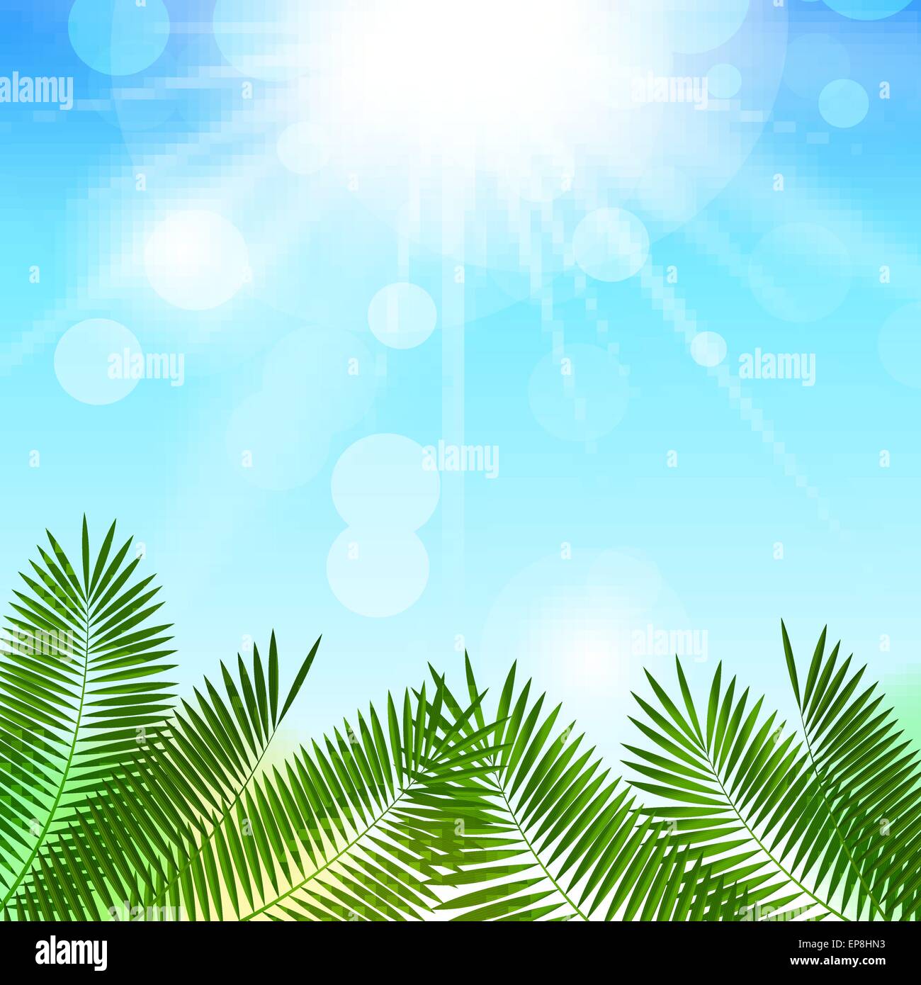 Sommer Sonne natürlichen Hintergrund Vektor-Illustration Stock Vektor