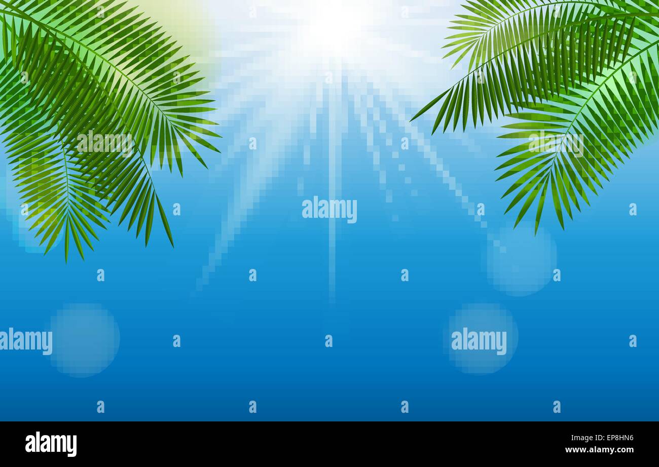 Sommer Sonne natürlichen Hintergrund Vektor-Illustration Stock Vektor