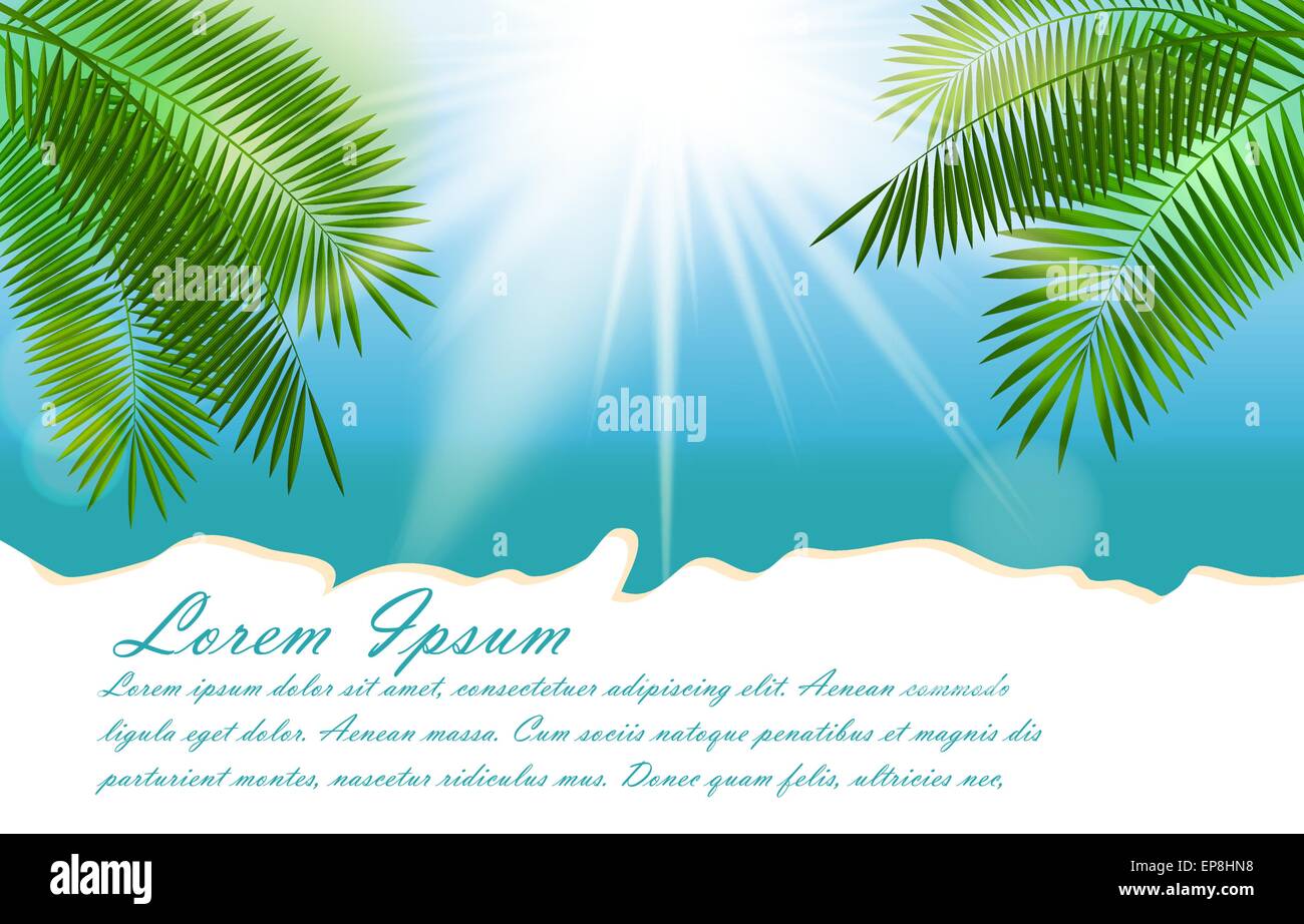 Sommer Sonne natürlichen Hintergrund Vektor-Illustration Stock Vektor