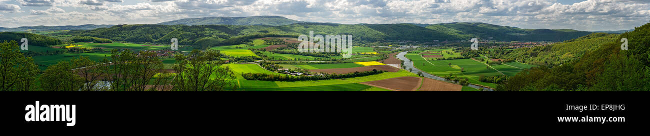 Panorama - Bad Sooden-Allendorf Stockfoto