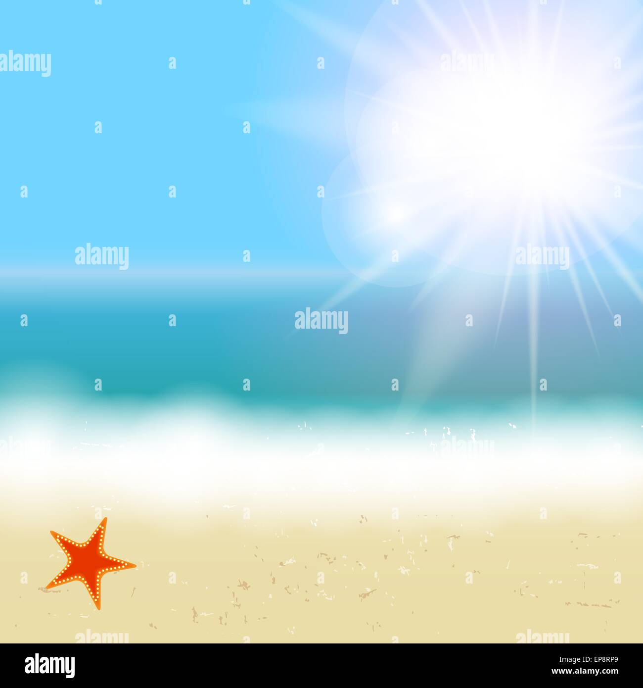 Sommer Sonne natürlichen Hintergrund Vektor-Illustration Stock Vektor