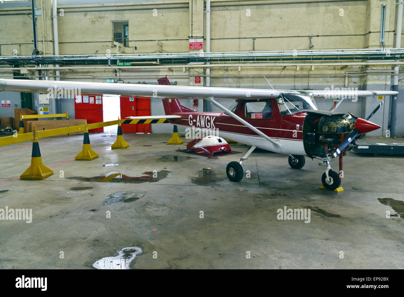 Cessna 150 in Heritage Centre in RAF Scampton Stockfoto