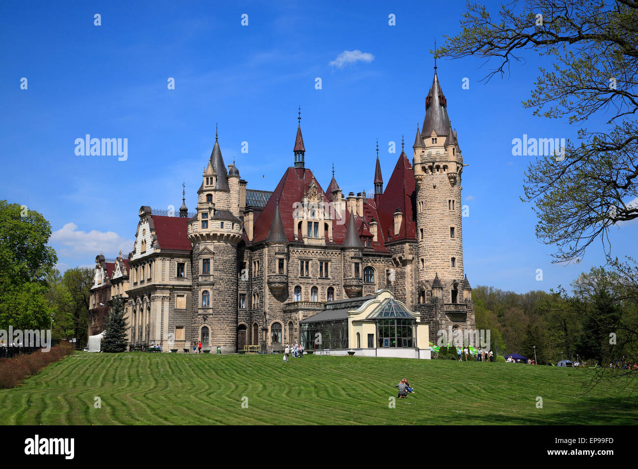 Moszna Burg in der Nähe von Oppeln, Schlesien, Polen, Europa ...