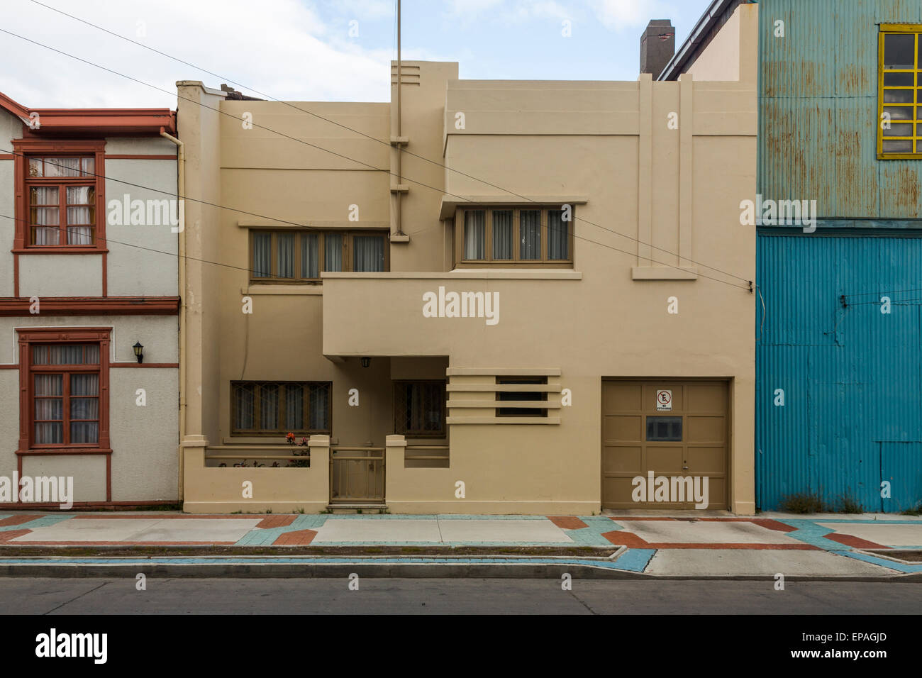 Art-Deco-Haus, Punta Arenas, Chile Stockfoto
