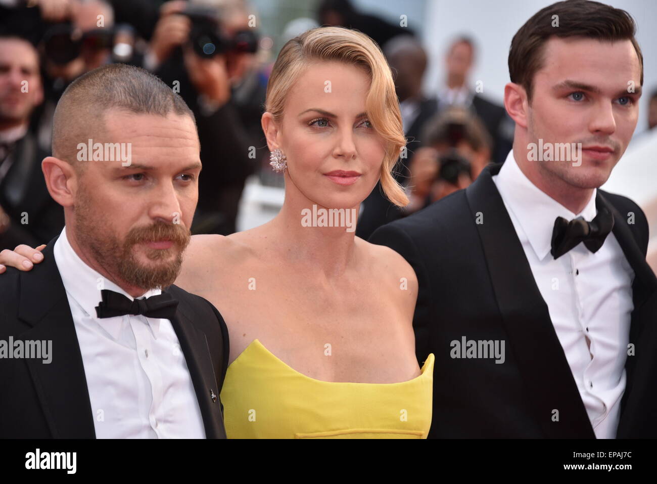 Tom Hardy, Charlize Theron, Nicholas Hoult Teilnahme an den roten Teppich, Premiere Mad Max 3 Fury Road, 68. Filmfestspiele von Cannes, Festival de Cannes 2015, 14.05.2015 / picture Alliance Stockfoto