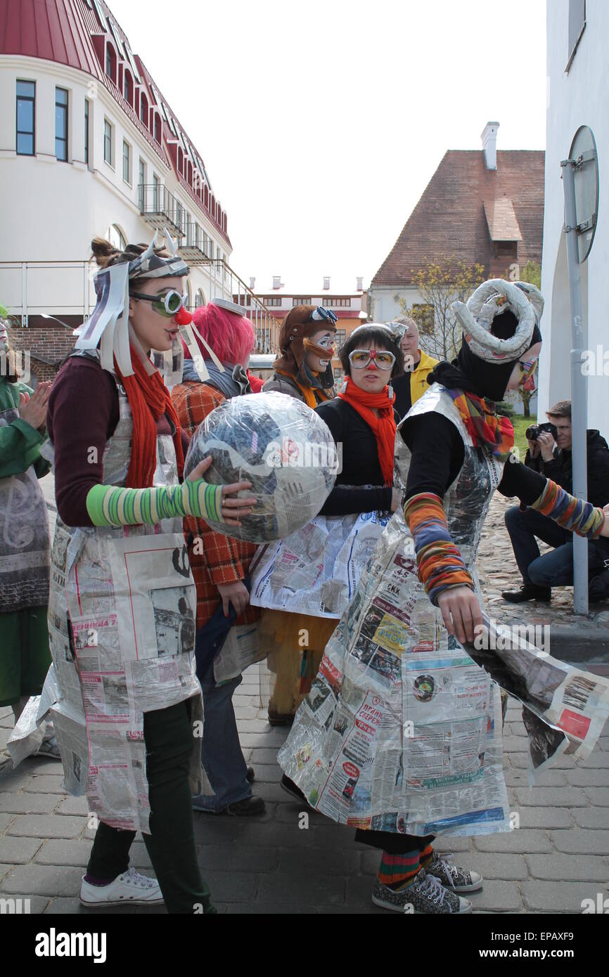 Leistung auf ||| Minsk Forum der Street Theater, Mai, Minsk, 2015 Stockfoto