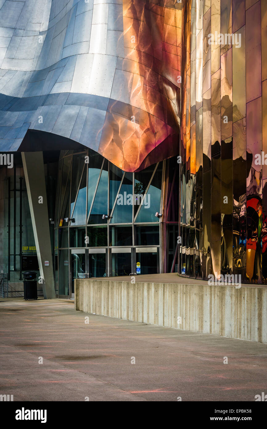 Das Erlebnis Musik Projekt Museum am Seattle Center, in Seattle, Washington. Stockfoto