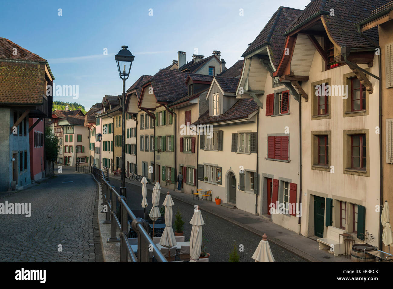 Nachmittag in Aarau, Kanton Aargau, Schweiz. Stockfoto
