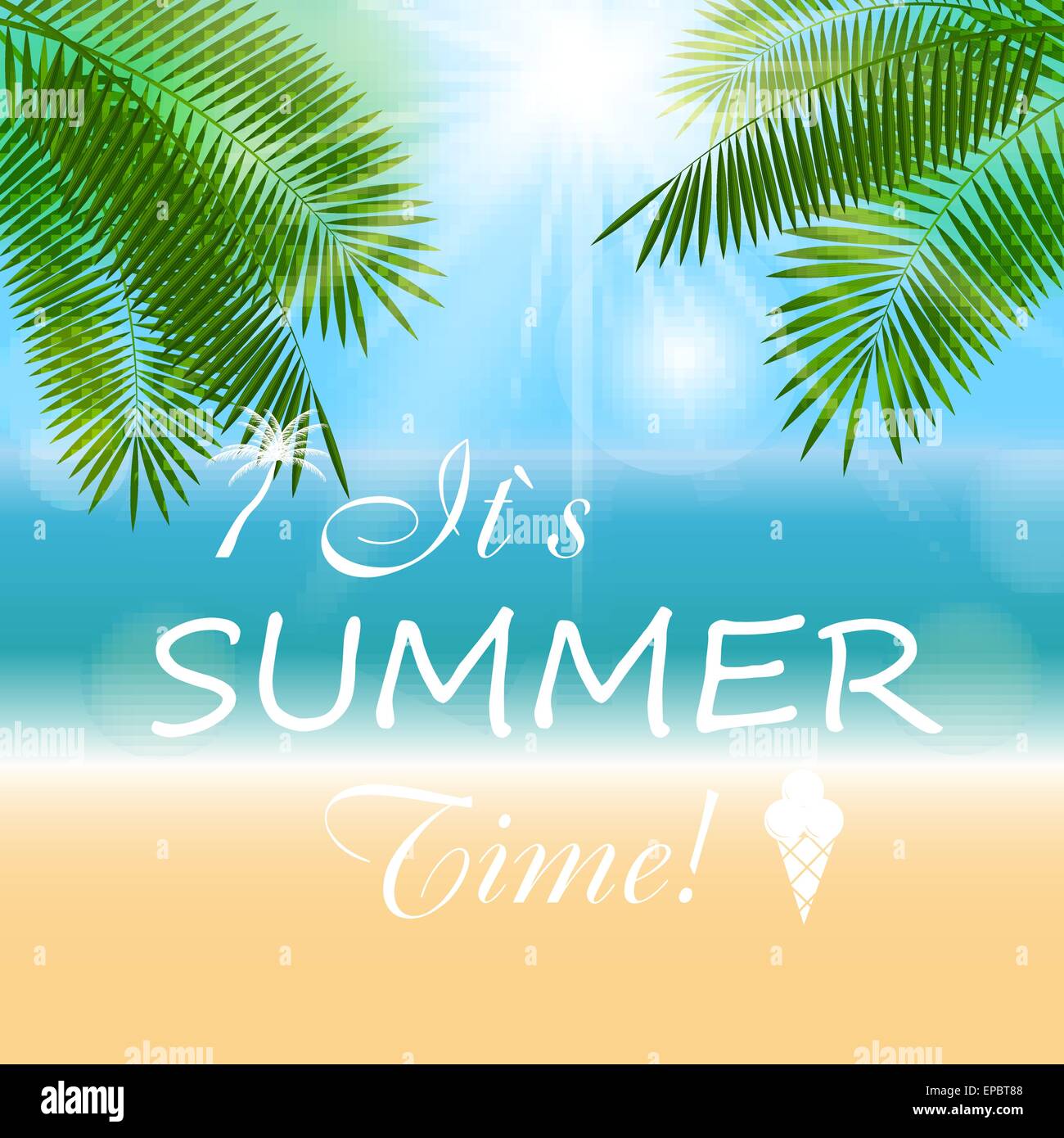 Sommer Sonne natürlichen Hintergrund Vektor-Illustration Stock Vektor