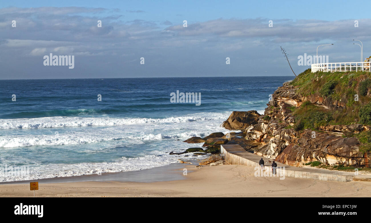 Auf der Suche nach Tamarama Beach und das Meer Stockfoto