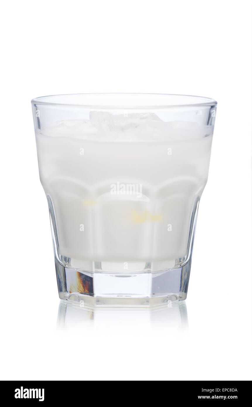 Weiße russische alkoholischen Cocktail in Highball-Glas Stockfoto