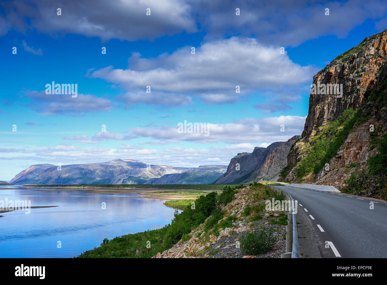 Tana River, Finnmark, Norwegen Stockfoto