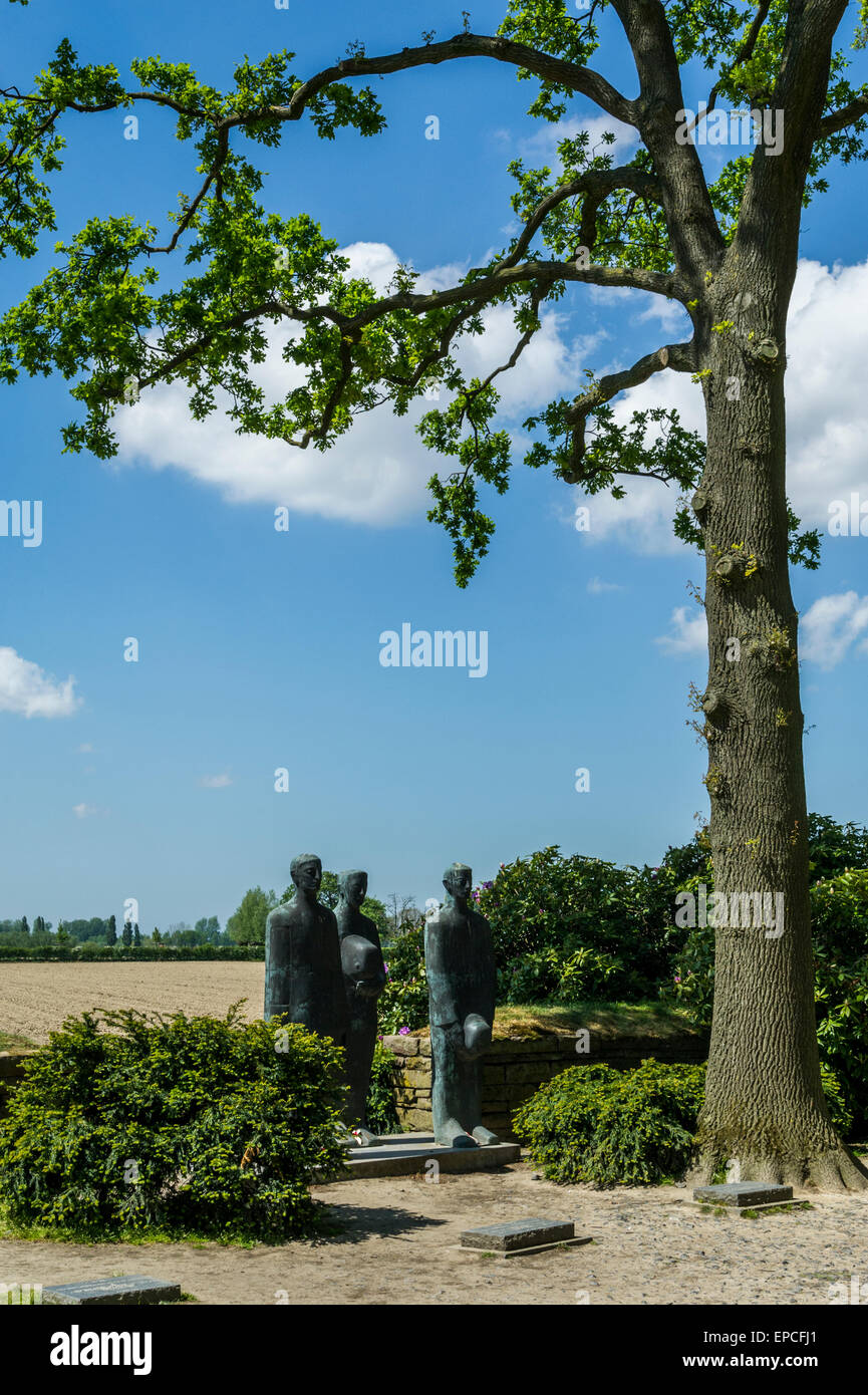 Der Erste Weltkrieg Langemark deutschen Soldatenfriedhof in West Flaaderen in Belgien Stockfoto