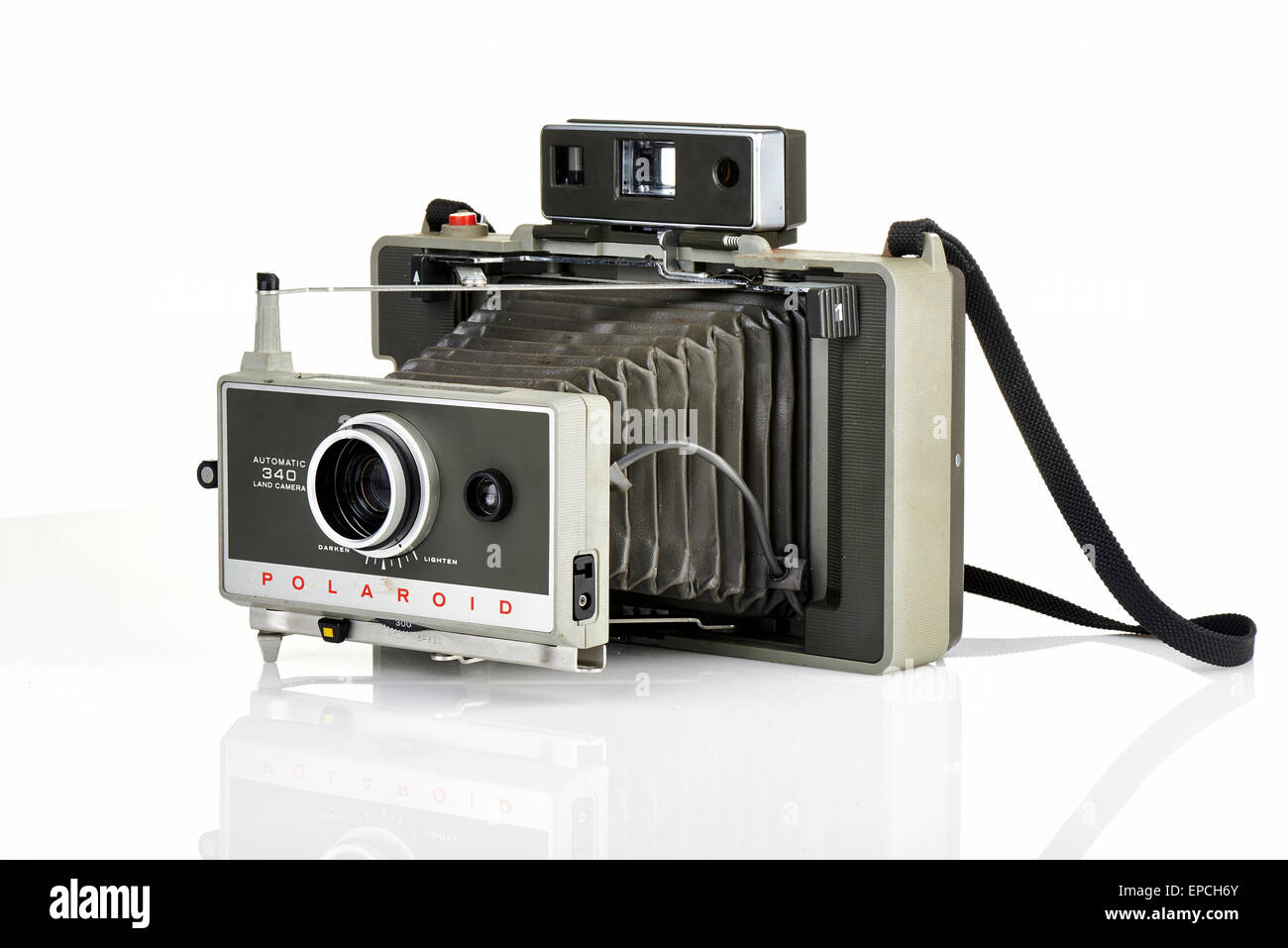 Illustrative Redaktion ein Vintage Polaroid Sofortbildkamera Stockfoto