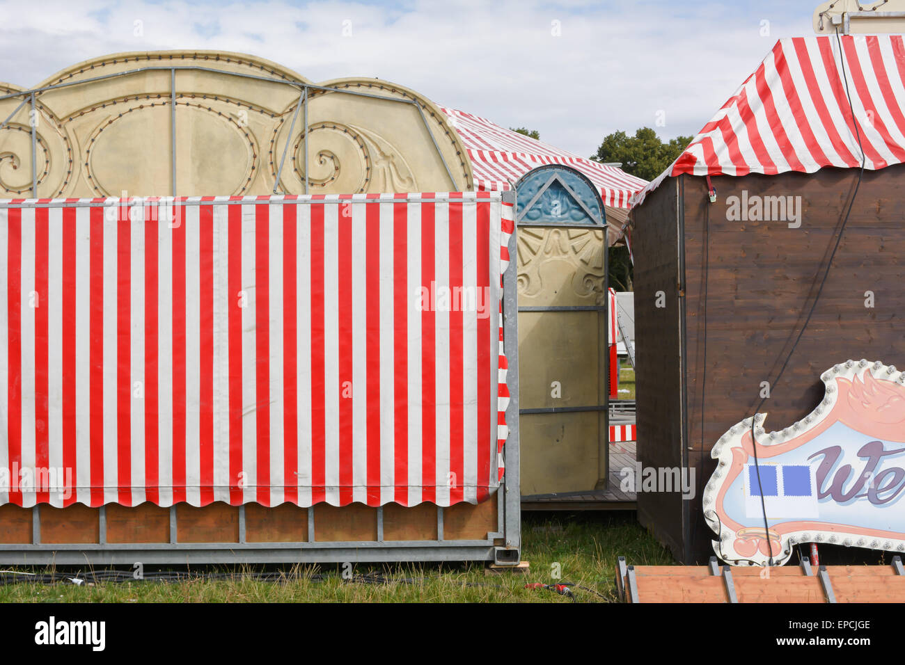 Bevor die Show hinter den Kulissen des Zirkus beginnt Stockfoto