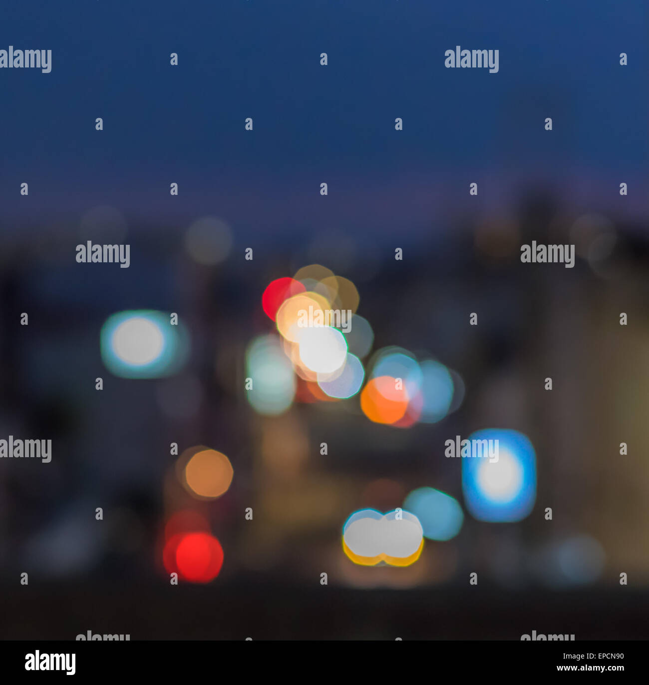 Städtischen defokussierten Nachtszene Stockfoto